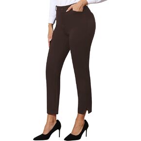 PUWEER Stretch Ankle Pants for Women Dressy Business Casual Stretchy Slim Straight Women’s Dress Pants with Pockets.