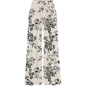 GEMLON Wide Leg Pants for Women Pleated Elastic Waisted Causal Pants Loose Palazzo Business Trousers with Pockets