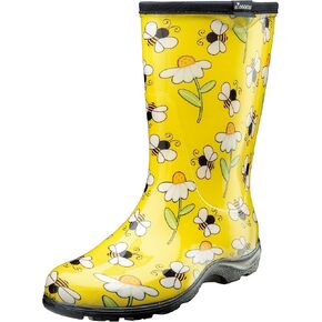 Sloggers Waterproof Garden Rain Boots for Women - Cute Mid-Calf Mud & Muck Boots with Premium Comfort Support Insole