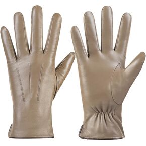 قفازات جلدية عصرية شتوية للنساء، بطانة دافئة من الكشمير، قفازات لقيادة الرسائل النصية تعمل باللمس in Kuwait