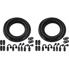 EVIL ENERGY 2 Kit 6AN 8AN Fuel Line Kit, 6AN Hose 8AN Hose kit, Nylon Braided Fuel Line Hose Fitting Kit CPE Fuel Hose 20FT