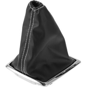 Gear Shift Stick Gaiter for Ford Focus 2005-2012 Gear Stick Knob Cover Boot Shift Cover Dustproof Leather 1 Pc Black White