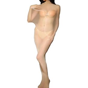 Women's Oil Shiny Bodystocking 5D Body Stockings for Women Sexy Full Body Stocking Nylon Bodysuit