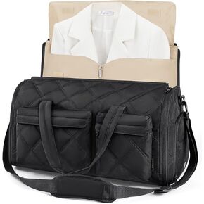 BAGSMART Garment Bags for Travel for Women, Convertible Garment Duffel Bag Suit Bag, 2 in 1 Puffy Garment Bags for Hanging Clothes, Carry on Travel Duffle Bag Combo with Shoe Compartment, Dark Pink in Kuwait