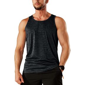 TACVASEN Men's Tank Tops Quick Dry Sleeveless Workout Muscle Shirt Athletic Bodybuilding Gym Performance Tee Shirts