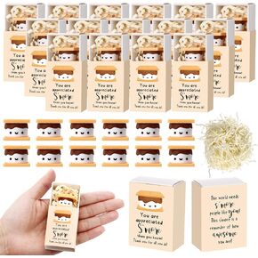 Wettarn 24 Sets Employee Appreciation Gifts S'more Marshmallow with Mini Gift Box Christmas Thank You Gifts Inspirational Puns Gifts for Office Colleagues Coworkers Team Staff Teacher Nurse group in Kuwait