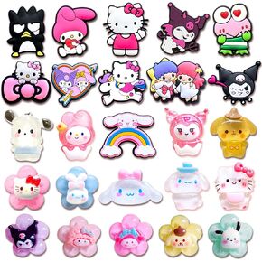 25 50Pcs Resin Charms for Shoe, Cute Cartoon Shoe Charms for Clogs Sandals Decoration