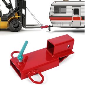HECASA Clamp On Forklift 2" Hitch Receiver Pallet Fork Trailer Towing Adapter