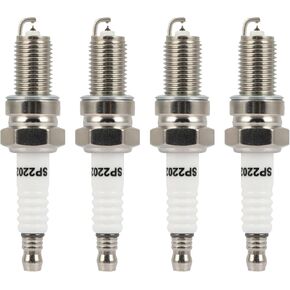 ECCPP Platinum Iridium Spark Plugs 2202 for Honda Goldwing,Interceptor,Nighthawk & for Suzuki GS500,VX800 & Triumph Adventurer,Tiger & Yamaha FJ1100,SRX600 (Pack of 4) pack of 4