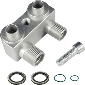 LSX LS1 Swap New AC Compressor adapter 8AN/-10AN fittings fitting CNC Machined 6061-T6 Billet Aluminum