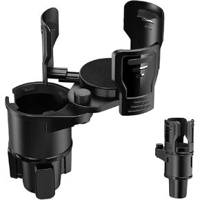 OUTXE Dual Car Cup Holder Expander, Multifunction Drink Adapter Adjustable Expandable Cupholder for Seat Automotive Auto Truck RV, Compatible with Yeti, Hydroflask 20/24/30/32/40 Oz Water Bottles