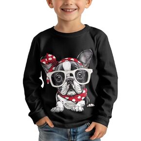 Uourmeti Long Sleeve Tops for Boys Graphic T Shirts Teen Girls Active Pullover Tees