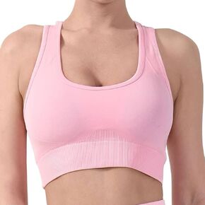 Seamless Sports Bras for Women Padded Wirefree with High Impact Support Breathable Sports Bra for Ftiness Yoga Pilates