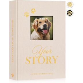 Lanpn Cute Puppy Photo Album 4x6 300 Pockets, Linen Cover Holds 300 Horizontal 4 x 6 Photos with Memo Writing Area Dogs Memory Book Keepsake for Dog Lovers Beige in Kuwait