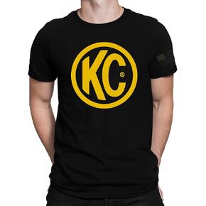 KC HiLiTES 70615 KC Classic Yellow Logo Tee Shirt - Black - X-Large