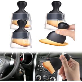 4 Pack Car Interior Cleaning Soft Brushes， Car Interior Beauty Brush，Car Interior Dusting Brush，Suitable for Cleaning Car Interior or Exterior，Air Conditioning Vents， Leather，Computers