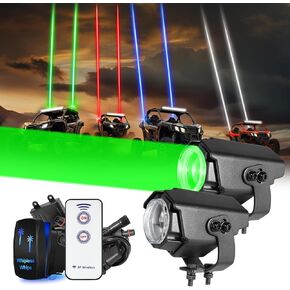 Whipless LED Whip Lights with Switch & Remote, Rfroad Lighting Whipless Pods RGBW Antenna Chase Light Kit LED Light Whips for SXS ATV UTV Dune Buggy Can Am Polaris RZR Trucks Boat (2PCS)