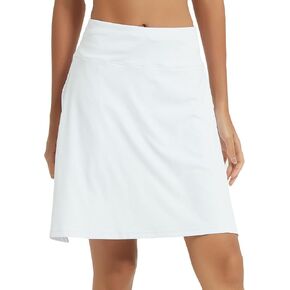 NOOYME 20" Skorts for Women Athletic Skort Modest with Pockets Knee Length Tennis Golf Skirts