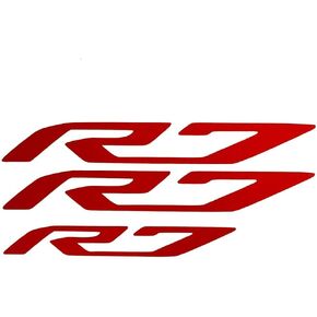 Red Body Frame Trims Gas Tank Sticker Fairing Cowl Decal Compatible with Yamaha YZF R7 2021 2022 2023 2024, Black, RTF34F
