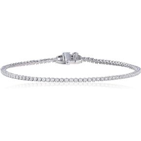 Amazon Essentials IGI Certified Lab Grown Diamond Tennis Bracelet for Women in 14k Gold - Size 7 Inches