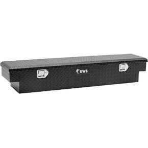UWS EC10893-HP 59-Inch Matte Black Heavy-Wall Aluminum UTV Tool Box for Select Honda Pioneer 1000, RigidCore Lid