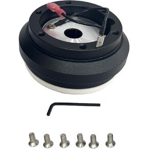SRK-110H Aluminum Steering Wheel Short Hub Adapter Quick Release Boss Kit Replacement for 110H 8321（Black）