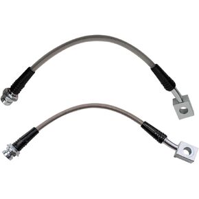 TRQ Rear Brake Hose Set Compatible with 2002-2006 Cadillac Escalade 2003-2006 Escalade ESV Escalade EXT Chevrolet Avalanche 1500 2001-2006 Suburban 1500 2000-2006 Tahoe GMC Yukon Yukon XL 1500