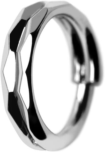 Pierced Owl 16GA 316L Stainless Steel Faceted Double Layer Hinged Segment Clicker Ring in Saudi Arabia