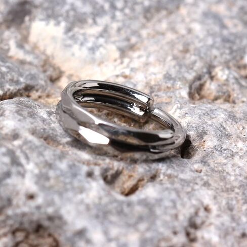 Pierced Owl 16GA 316L Stainless Steel Faceted Double Layer Hinged Segment Clicker Ring in Saudi Arabia