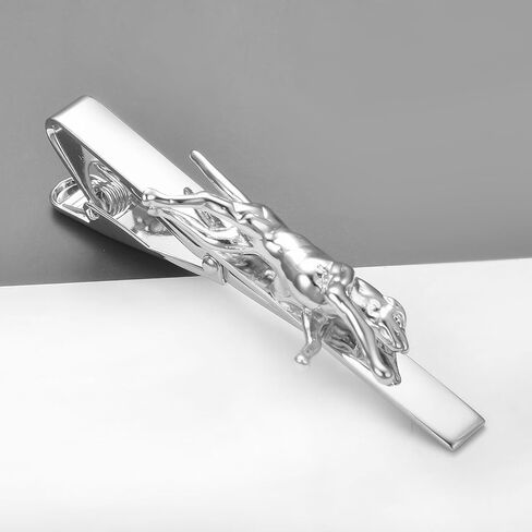 Animal Tie Clip for Men Unique Shark Owl Elephant Dolphin Fish Tie Bar Black Silver Gold Novelty Anniversary Jewelry Gift in Saudi Arabia