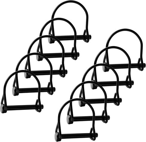 INCREWAY 10pcs Wire Lock Pin, 1/4" Heavy Duty Safety Coupler Shaft Locking Pin Hitch Pto Pin Round Loop Wire Lock Trailers Pin for Farm Lawn Garden,Black in Saudi Arabia