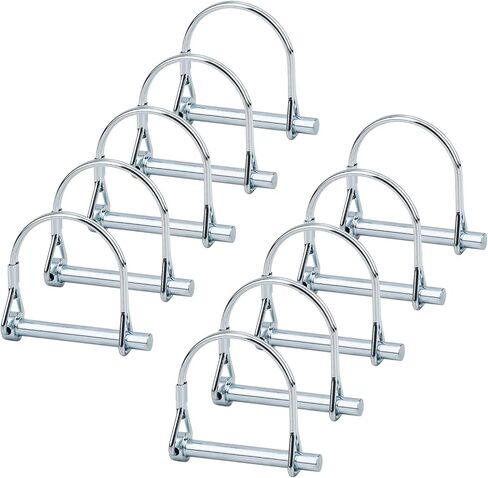 INCREWAY 10pcs Wire Lock Pin, 1/4" Heavy Duty Safety Coupler Shaft Locking Pin Hitch Pto Pin Round Loop Wire Lock Trailers Pin for Farm Lawn Garden,Black in Saudi Arabia