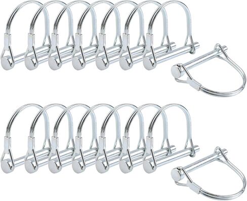 INCREWAY 10pcs Wire Lock Pin, 1/4" Heavy Duty Safety Coupler Shaft Locking Pin Hitch Pto Pin Round Loop Wire Lock Trailers Pin for Farm Lawn Garden,Black in Saudi Arabia