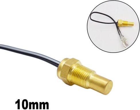 1 قطعة الفولتميتر الرقمي مقياس درجة حرارة الماء شاشة الكريستال السائل مقياس درجة الحرارة إنذار مع استشعار درجة الحرارة المسمار 1/8 M10 لسيارة 12 فولت/24 فولت in Kuwait