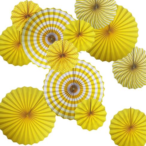 | Red Paper Fans Flower for Celebration/Wedding/Birthday/Carnival/Welcome Party Decorations,PureRed,Set of 12 in Saudi Arabia