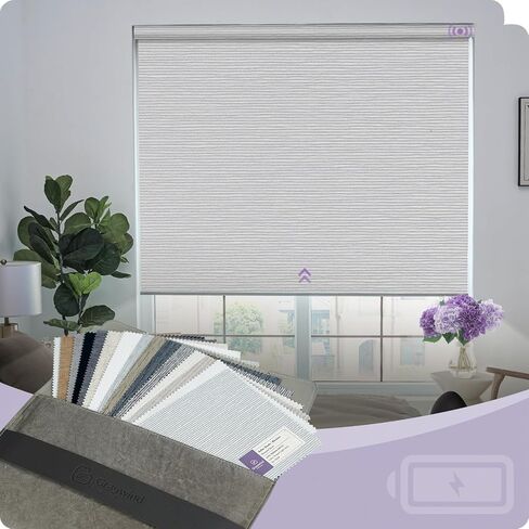 Graywind 100% Blackout Roller Shades Window Blinds for Home and Office Cordless Roller Shades (100% Blackout Waterproof Shade Fabric Samples) in Saudi Arabia