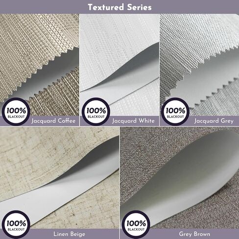Graywind 100% Blackout Roller Shades Window Blinds for Home and Office Cordless Roller Shades (100% Blackout Waterproof Shade Fabric Samples) in Saudi Arabia