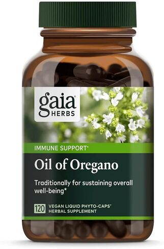 Gaia Herbs Oil of Oregano - Immune and Antioxidant Support Supplement to Help Sustain Overall Well-Being - with Oregano Oil, Carvacrol, and Thymol - 60 Vegan Liquid Phyto-Capsules (30-Day Supply) in Saudi Arabia