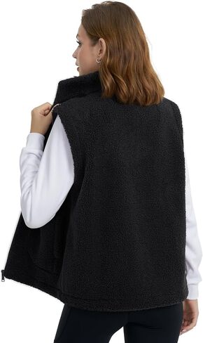 YUCOLEN Womens Polar Fleece Vest Outerwear with 4 Pockets Soft Lightweight Sleeveless Coat for Women with Full Zipper in Kuwait
