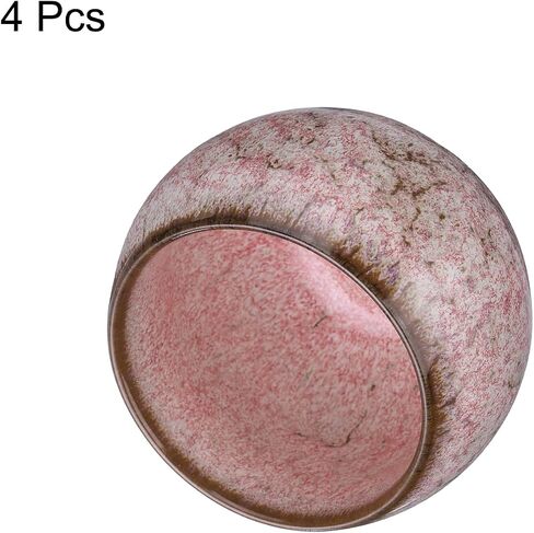 HARFINGTON 4pcs Handmade Tea Bowls 150ml / 5oz Kiln Change Chinese Japanese Teacup Ceramic Gong Fu Tea Set for Office Home Gifts, Purple in Saudi Arabia