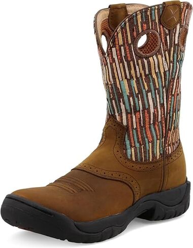 Twisted X Women's 9" All Around Work Boot, Round Toe, Brown & Brown Multi, 8.5 M in Saudi Arabia