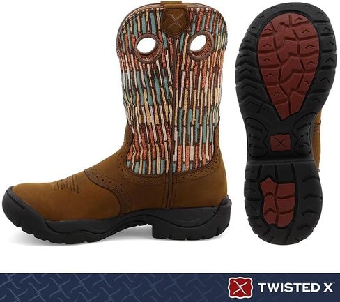 Twisted X Women's 9" All Around Work Boot, Round Toe, Brown & Brown Multi, 8.5 M in Saudi Arabia