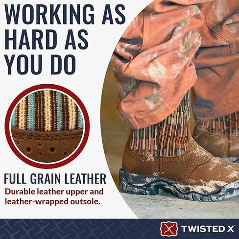 Twisted X Women's 9" All Around Work Boot, Round Toe, Brown & Brown Multi, 8.5 M in Saudi Arabia