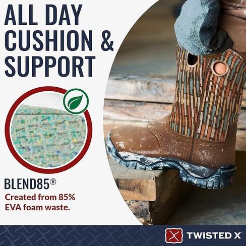Twisted X Women's 9" All Around Work Boot, Round Toe, Brown & Brown Multi, 8.5 M in Saudi Arabia