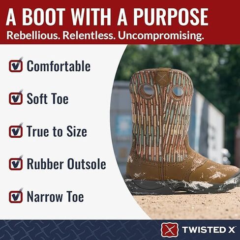 Twisted X Women's 9" All Around Work Boot, Round Toe, Brown & Brown Multi, 8.5 M in Saudi Arabia