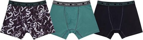 Pair of Thieves 4-Way Stretch Boxer Briefs for Men, 3-Pack Ultra Soft, Breathable, No-Roll Waistband & No-Chafe Seams in Saudi Arabia