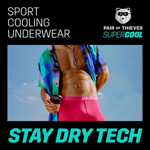 Pair of Thieves 4-Way Stretch Boxer Briefs for Men, 3-Pack Ultra Soft, Breathable, No-Roll Waistband & No-Chafe Seams in Saudi Arabia