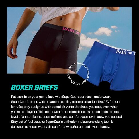 Pair of Thieves 4-Way Stretch Boxer Briefs for Men, 3-Pack Ultra Soft, Breathable, No-Roll Waistband & No-Chafe Seams in Saudi Arabia