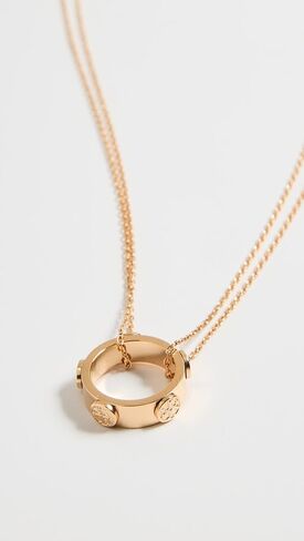 Tory Burch Women's Miller Stud Circle Pendant Necklace in Saudi Arabia