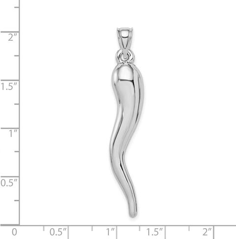 Large Hollow Italian Horn Pendant in Real 14k Gold in Kuwait
